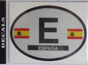 Spain Country Flag Oval Decal.
