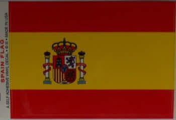 Spain Country Flag Rectangular Decal.