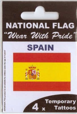 Spain Country Flag Tattoos.