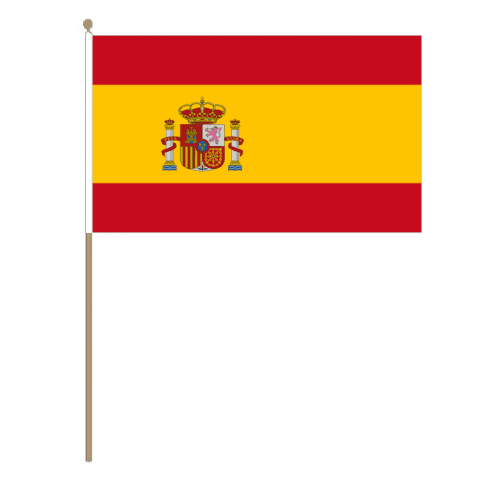 Spain Country Hand Flag, large.