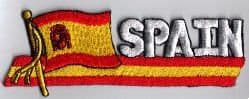Spain Embroidered Flag Patch, style 01.