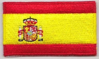 Spain Embroidered Flag Patch, style 04.