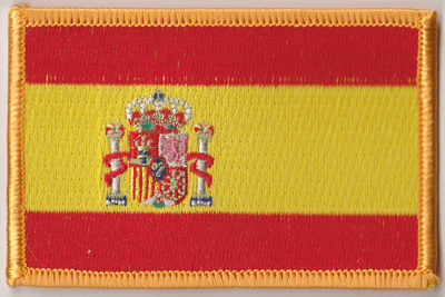 Spain Embroidered Flag Patch, style 08.