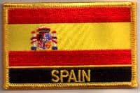 Spain Embroidered Flag Patch, style 09.