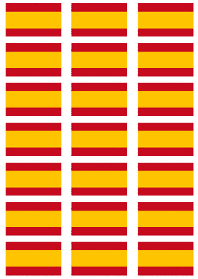 Spain Federal Flag Stickers - 21 per sheet