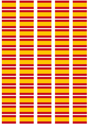 Spain Federal Flag Stickers - 65 per sheet