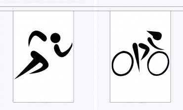 Sports bunting, rectangular, 18 metre