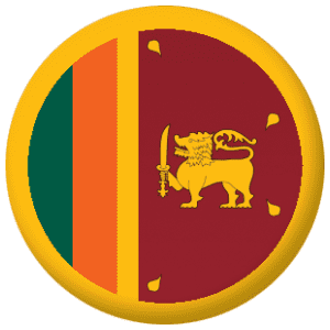 Sri Lanka Country Flag 58mm Mirror Keyring
