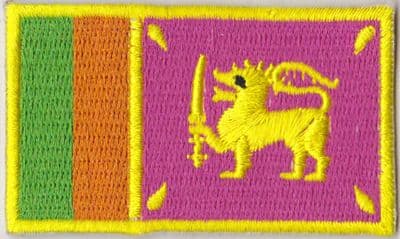 Sri Lanka Embroidered Flag Patch, style 04.