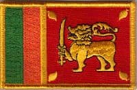 Sri Lanka Embroidered Flag Patch, style 08.