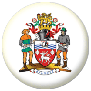 St Johns Flag 58mm Button Badge