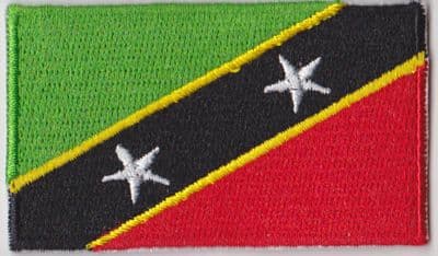 St Kitts and Nevis Embroidered Flag Patch, style 04