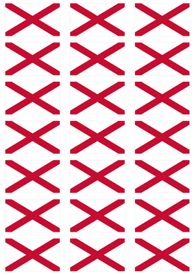 St Patrick's Cross Flag Stickers - 21 per sheet