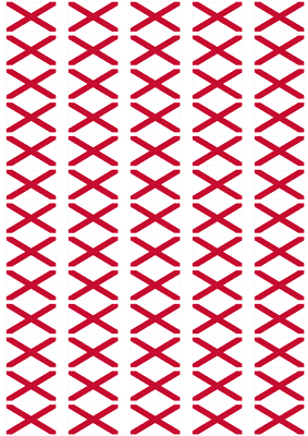 St Patrick's Cross Flag Stickers - 65 per sheet