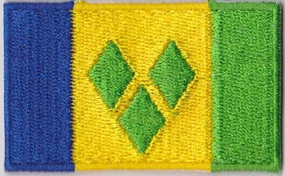 St Vincent Embroidered Flag Patch, style 04