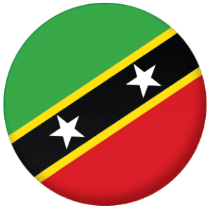 St. Kitts and Nevis Country Flag 25mm Flat Back