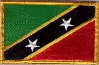 St. Kitts and Nevis Embroidered Flag Patch, style 08.