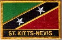 St. Kitts and Nevis Embroidered Flag Patch, style 09.
