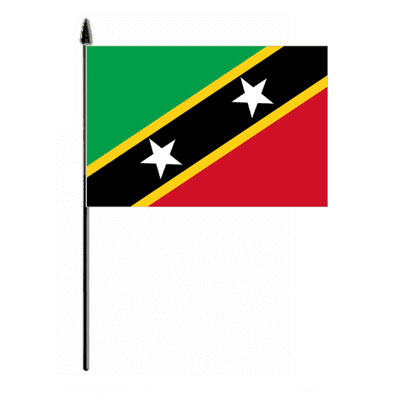St. Kitts & Nevis Country Hand Flag - Medium.