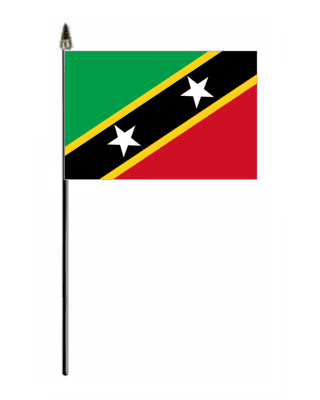 St. Kitts & Nevis Country Hand Flag - Small.