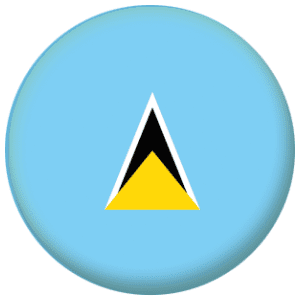 St. Lucia Country Flag 58mm Mirror Keyring