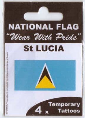 St. Lucia Country Flag Tattoos.