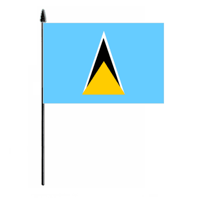 St. Lucia Country Hand Flag - Medium.