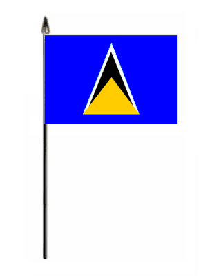 St. Lucia Country Hand Flag - Small.