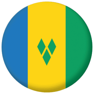 St. Vincent Country Flag 58mm Mirror Keyring