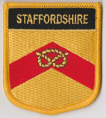 Staffordshire Embroidered Flag Patch, style 07