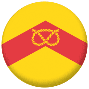 Staffordshire Flag 25mm Button Badge