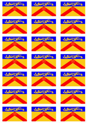 Staffordshire Old County Council Flag Stickers - 21 per sheet