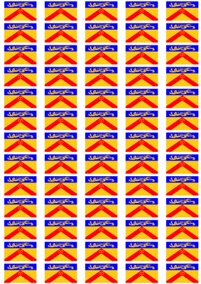 Staffordshire Old County Council Flag Stickers - 65 per sheet