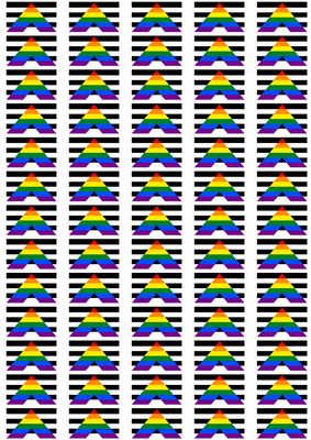 Straight Ally Pride Flag Stickers - 65 per sheet