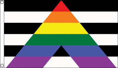 Straight Ally Pride Large Flag - 5' x 3'