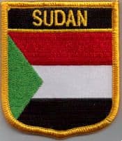 Sudan Embroidered Flag Patch, style 07.