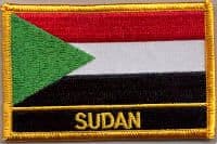 Sudan Embroidered Flag Patch, style 09.