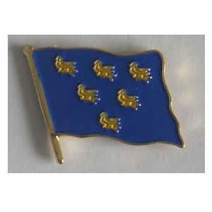 Sussex County Flag Enamel Pin Badge