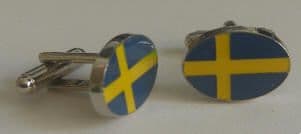 Sweden Country Flag Cufflinks