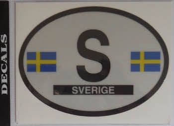 Sweden Country Flag Oval Decal.