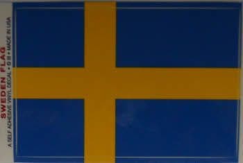 Sweden Country Flag Rectangular Decal.