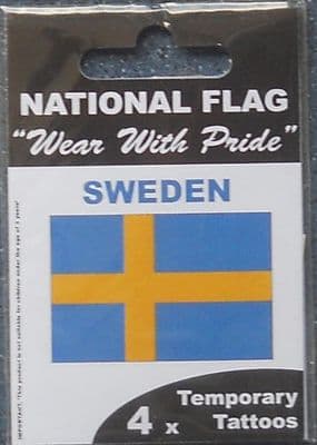 Sweden Country Flag Tattoos.
