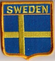 Sweden Embroidered Flag Patch, style 06.