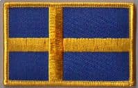 Sweden Embroidered Flag Patch, style 08.