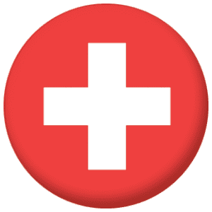 Switzerland Country Flag 25mm Button Badge