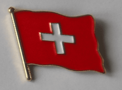 Switzerland Country Flag Enamel Pin Badge