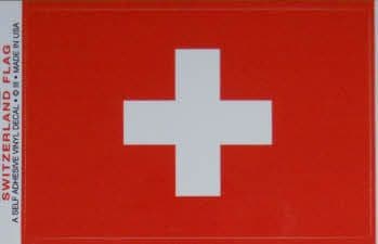Switzerland Country Flag Rectangular Decal.