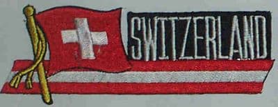 Switzerland Embroidered Flag Patch, style 01.