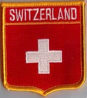 Switzerland Embroidered Flag Patch, style 06.