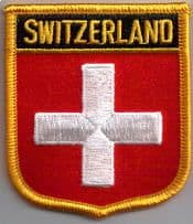 Switzerland Embroidered Flag Patch, style 07.
